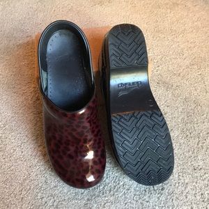 Dansko Leopard Print Clogs